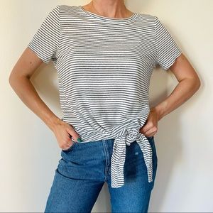 NWT Lauren Ralph Lauren linen Striped T-Shirt